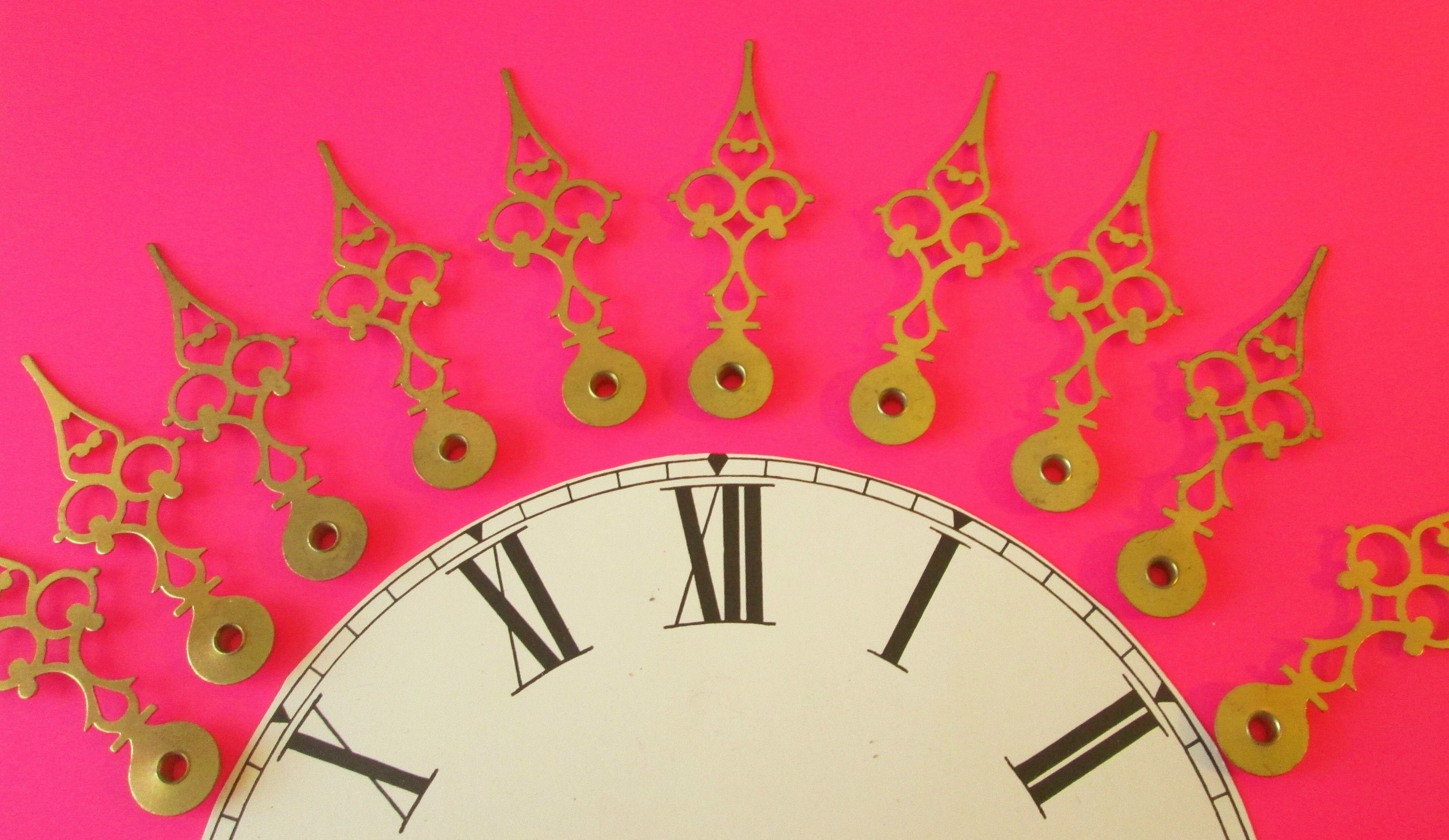 10 Large Vintage Solid Brass Serpentine Style Clock Hands for Etsy