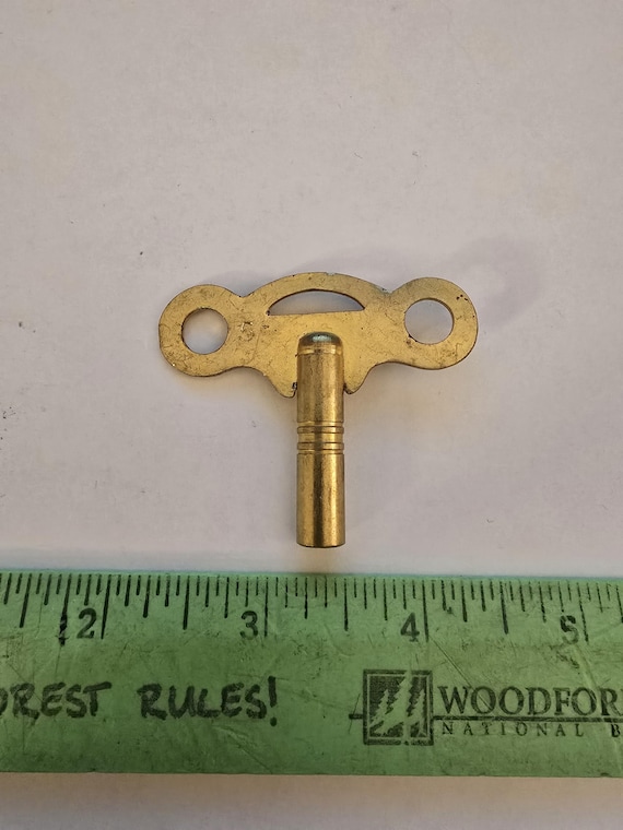 Vintage Brass Clock Key size 3.25/4 - Stock #1094
