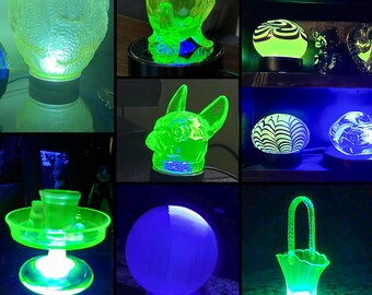 UV LED ブラックライト ライトベース 395nm USB 木製スタンド ウラン