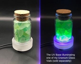 ウランガラス、半透明鉱物、樹脂アート、蛍光ガラス用丸型395nm LED UV