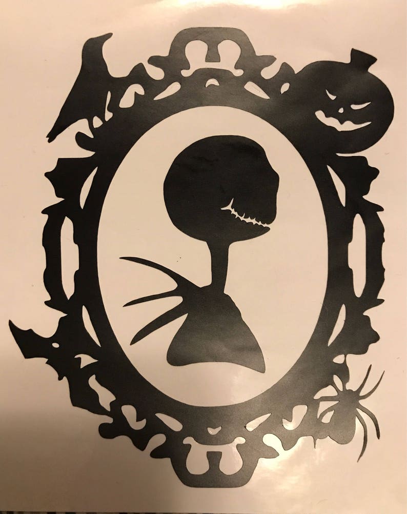 Disney / Silhouette of Jack and Sally With Border Decal / Wall Etsy