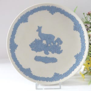 Wedgwood blue on white Jasperware Mother&#39;s Day Plate 1979
