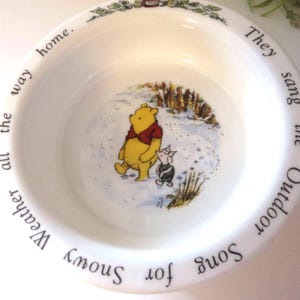 Vintage Royal Doulton 1990&#39;s Winnie the Pooh & Piglet Porringer
