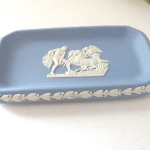 Wedgwood blue Jasperware 1970&#39;s pin  Dish