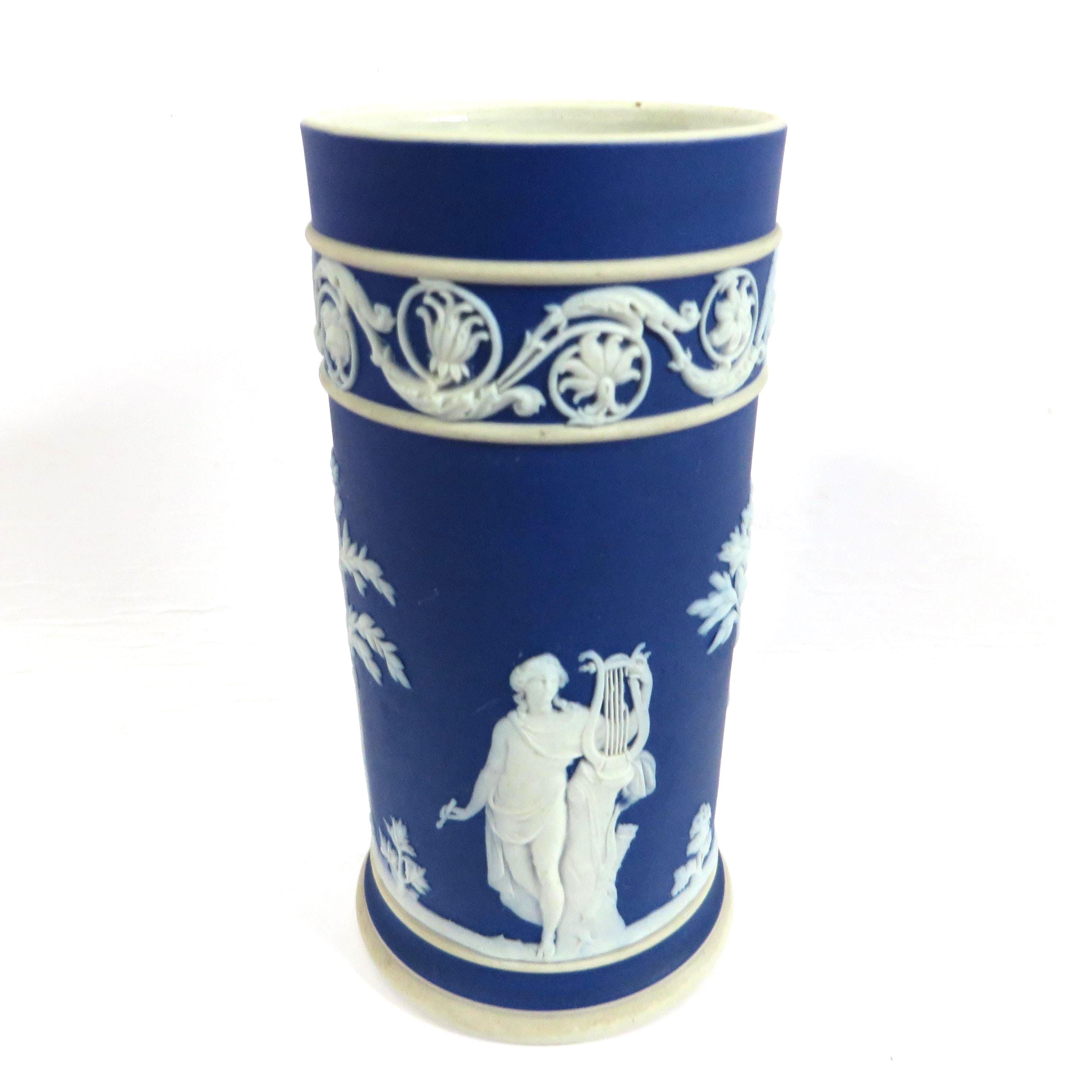 Wedgwood Blue Jasperware Spill Vase - Etsy
