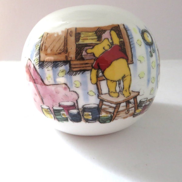 Winnie the Pooh  Bedtime vintage 1980s  money box,  Money bank, Pooh Bear, Baby shower gift, Baby keepsake, Monet globe