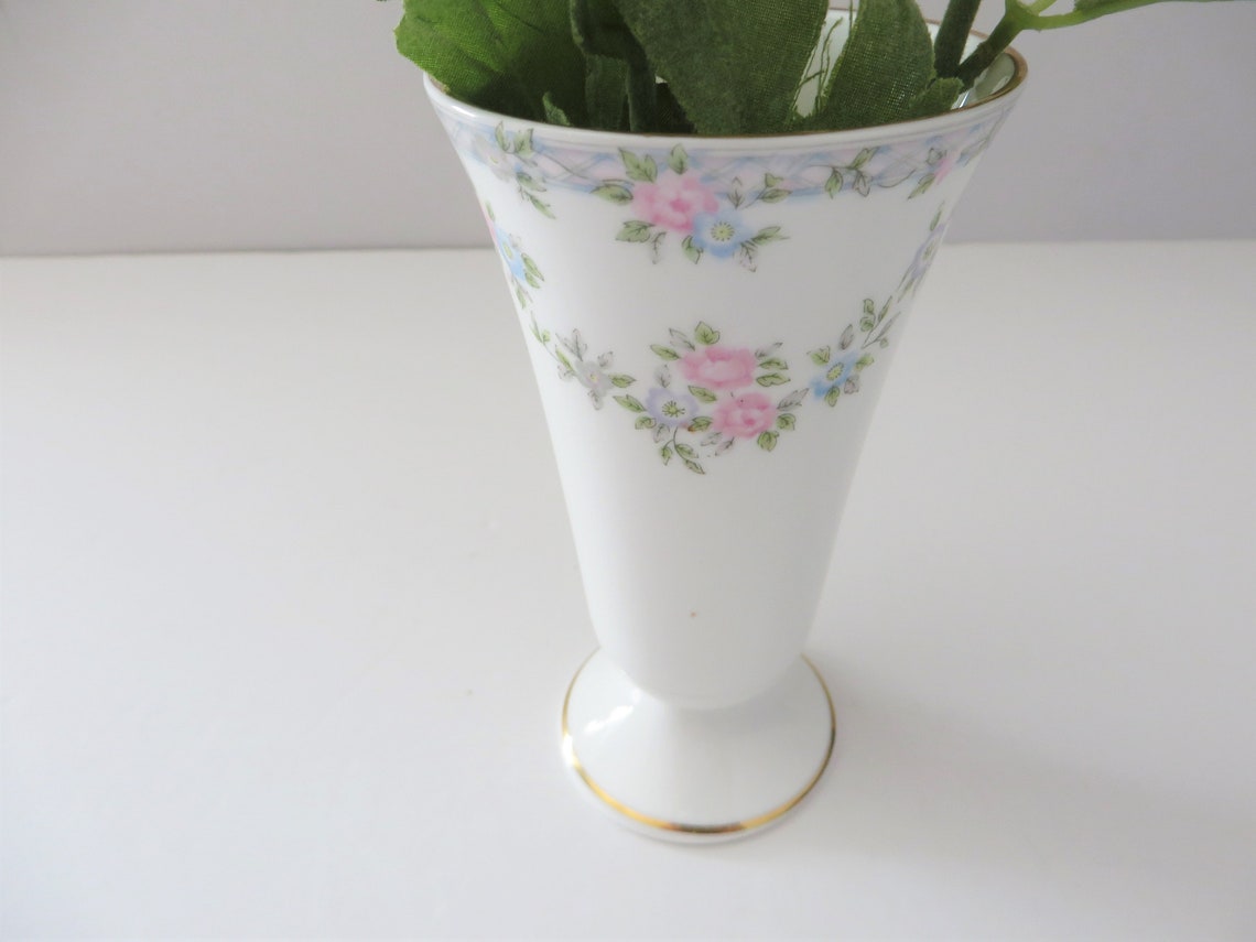 Coalport vintage 1970's Trellis Rose jarrón Etsy