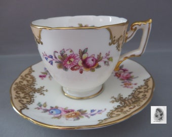 Coalport 1900's Floral demitasse cup and saucer, Gift for her, Coalport coffee cup, Coalport demitasse, Floral Coalport cup, Floral cup