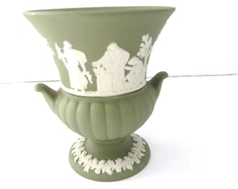 ヴィンテージ ダンカンミラー ガラス 壷花瓶、ヴィンテージ クリア