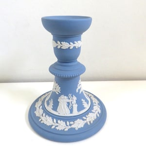 Wedgwood Jasperware blue single  decorative Candlestick
