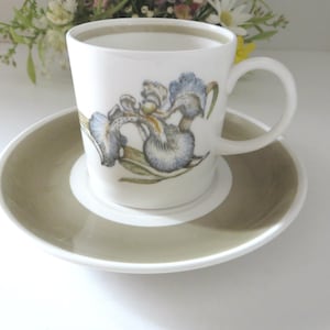 Vintage Wedgwood Susie Cooper Iris Coffee Cup and Saucer
