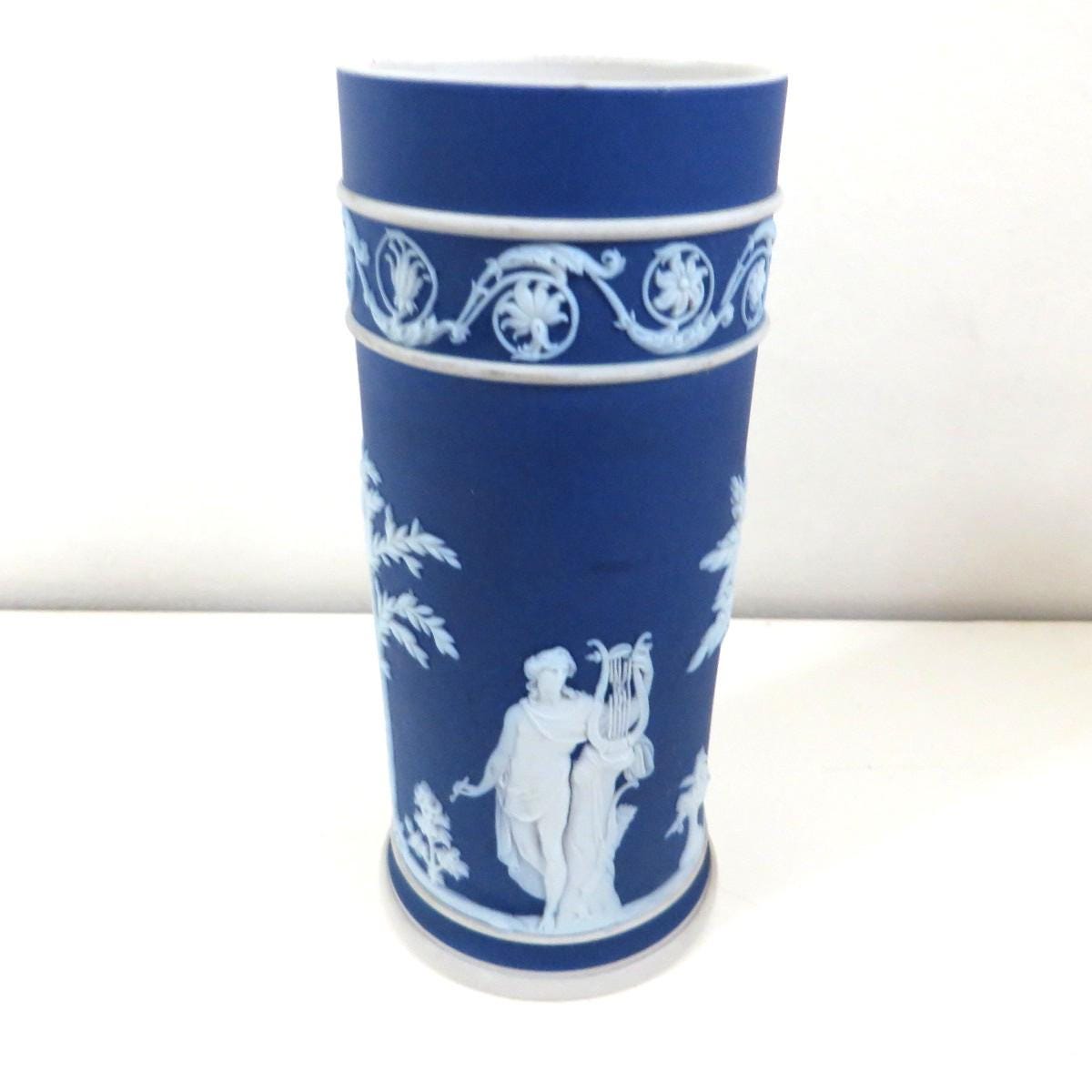 Wedgwood Blue Jasperware Spill Vase - Etsy