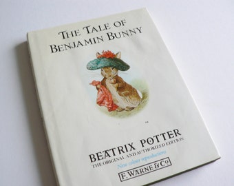 Beatrix Potter 1987 Tale Benjamin Bunny vintage book, Rabbits, Childs book, Baby keepsake, Stocking filler, Bedtime story