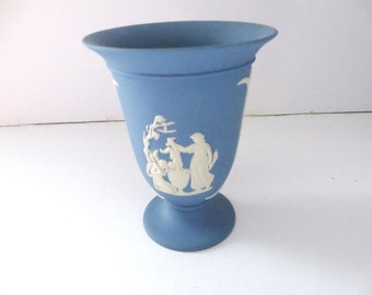 Wedgwood Jasperware vintage 1970's footed vase, Wedgwood, Gift for home, Wedgwood, Gift for her, Gift for mother, Flower vase, Jasperware