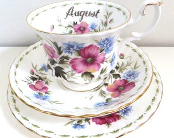 Vintage Royal Albert Flower of the Month Bowl, May, June, July