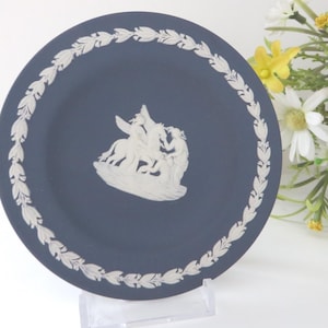 Wedgwood  dark blue Jasperware Trinket Dish