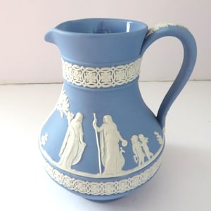 Wedgwood 1980&#39;s blue Jasperware Jug