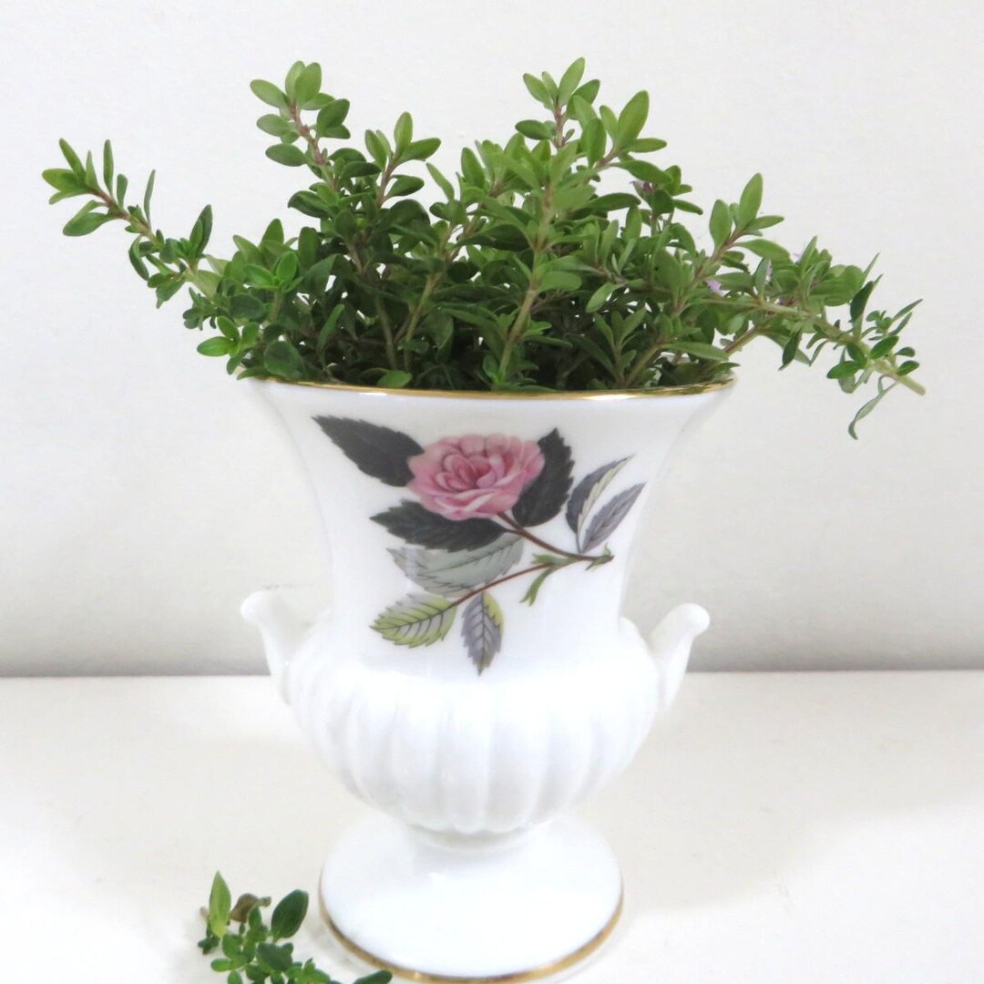 Wedgwood Vintage Hathaway Rose Bone China Urn Vase - Etsy Canada
