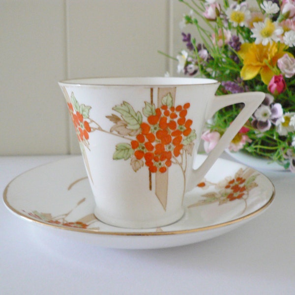 Royal Standard vintage English coffee cup and saucer called May blossom.