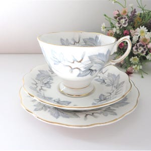 Royal Albert 1960's Silver Maple English bone china tea trio