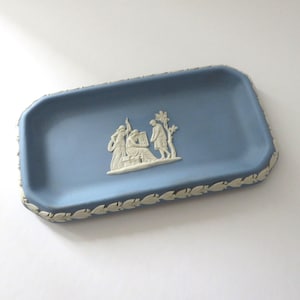 Wedgwood Blue Jasperware 1960&#39;s Pin Dish