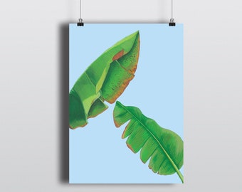 A4 Banana Leaf Print