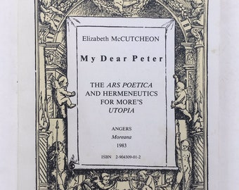 My Dear Peter: More&#39;s Utopia, Elizabeth McCutcheon, 1983 Paperback