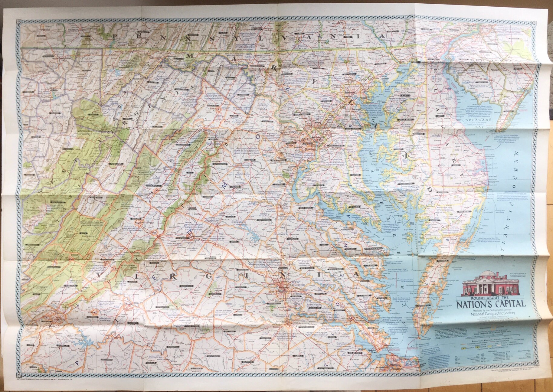 Beautiful Antique Map of DC 1956 Large Map of Washington DC | Etsy