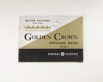 Manuale dell'esposimetro GE Golden Crown d'epoca
