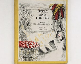 RARE: Tickly and the Fox by Bill and Rosalie Brown. Adorable Vintage Children's Book. Illustrated Rare Kids Storybook. Cat Book.