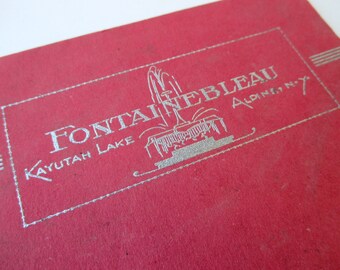 Vintage Memoir / Guía práctica sobre cómo administrar una cafetería, una sala de té o un albergue de motor. Fontainbleau Inn, Lago Kayuta, Upstate NY FLX Finger Lakes