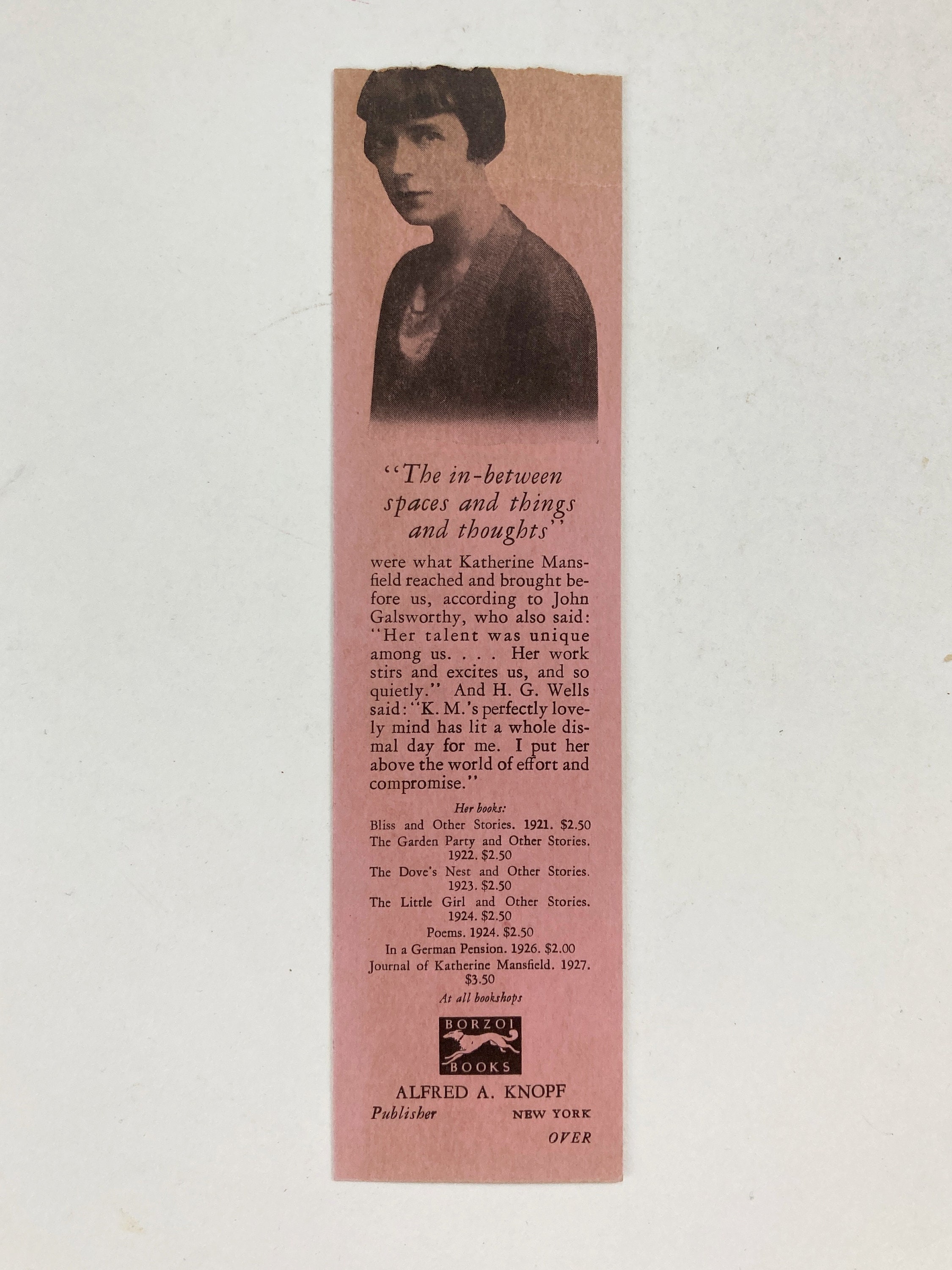 1933年キャサリン・マンスフィールドの日記：希少なヴィンテージ伝記 