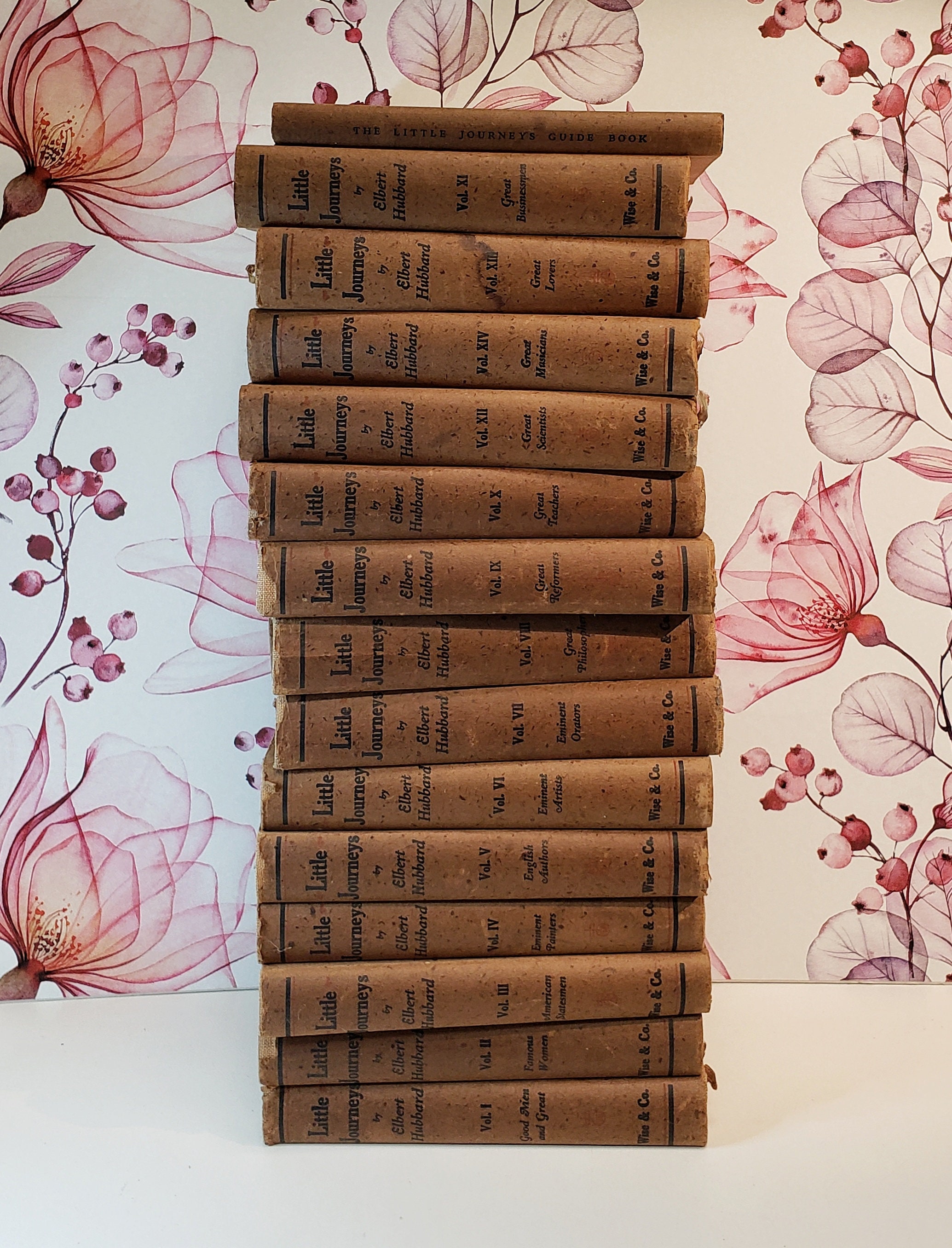 Little Journeys to the Homes of the Great, 15 Volume Set by Elbert Hubbard / Roycrofters / Roycroft Press - Old Books Biography, History