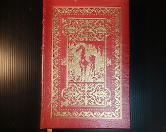 La dernière licorne. Livre relié en cuir Easton Press. Chefs-d'oeuvre de la série fantastique. Édition collector. Livre vintage.