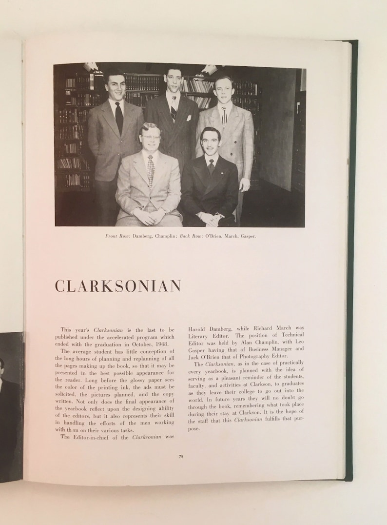 Rare Clarkson College of Tech Yearbook From 1949. Etsy
