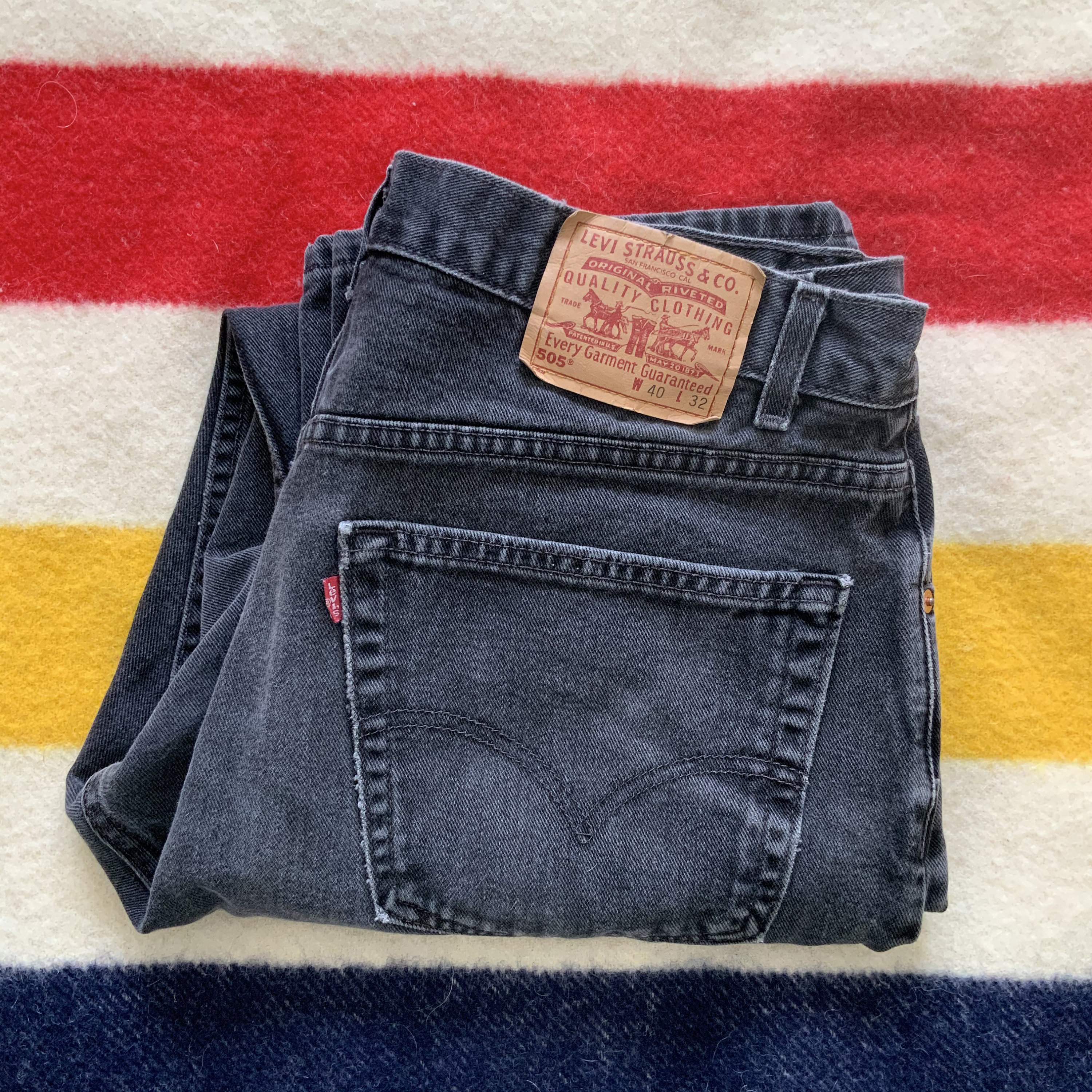 Levis 505 Black Fit Made in the Tagged W40 - Etsy