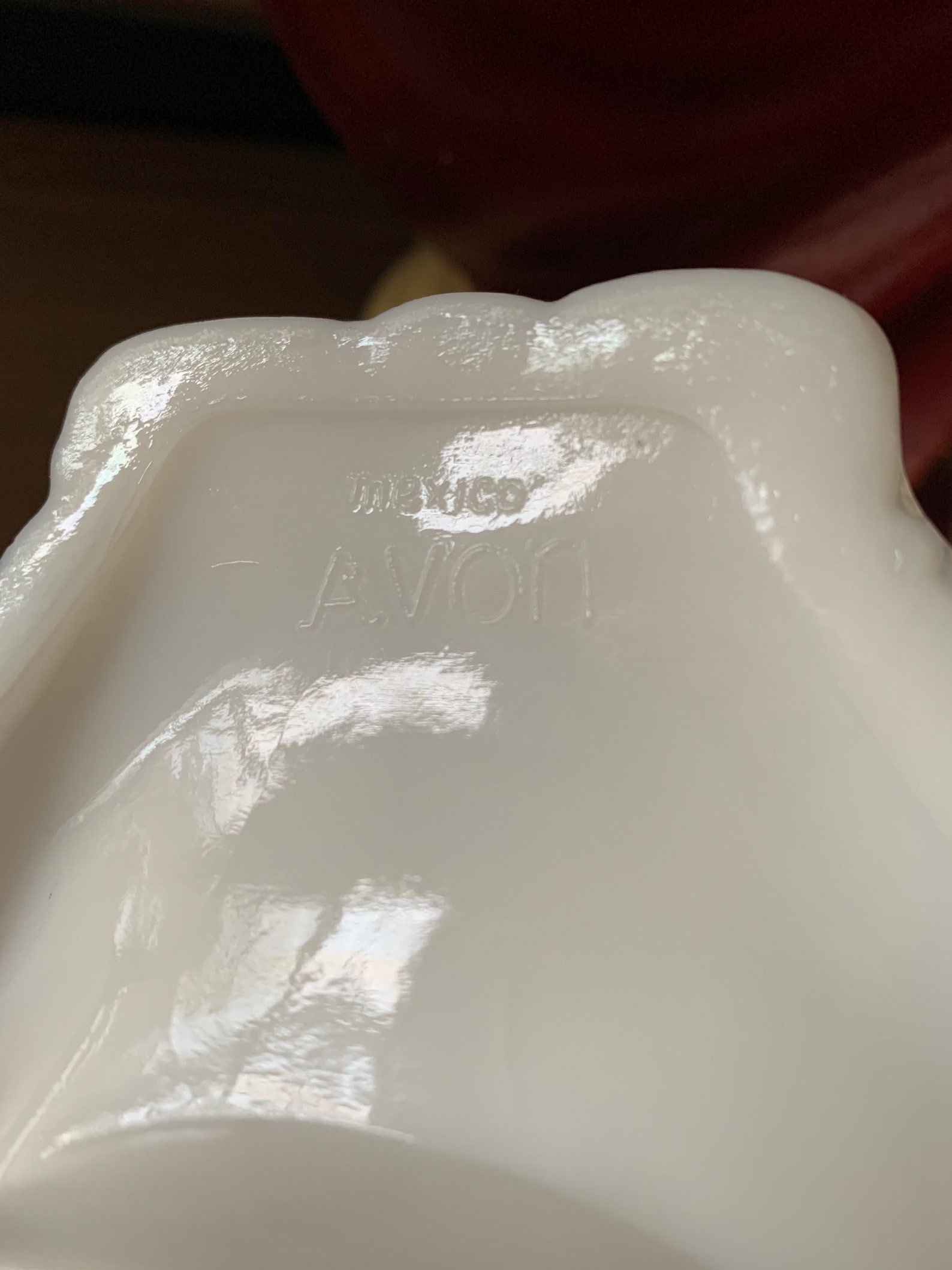 White Milk Glass Hands by Avon Trinket Ring Holder Etsy