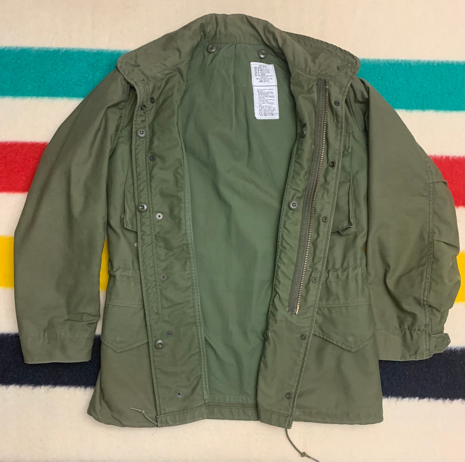 Vintage Army Field Jacket OG107 With Quilted Liner Jacket Etsy