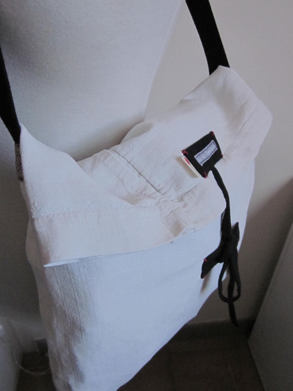 Antic Linen Flap Bag Etsy
