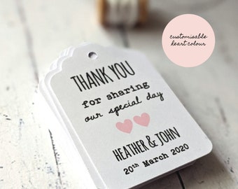 Personalised Wedding Thank you Favour Tags (45)