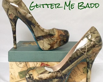 camo heels for wedding