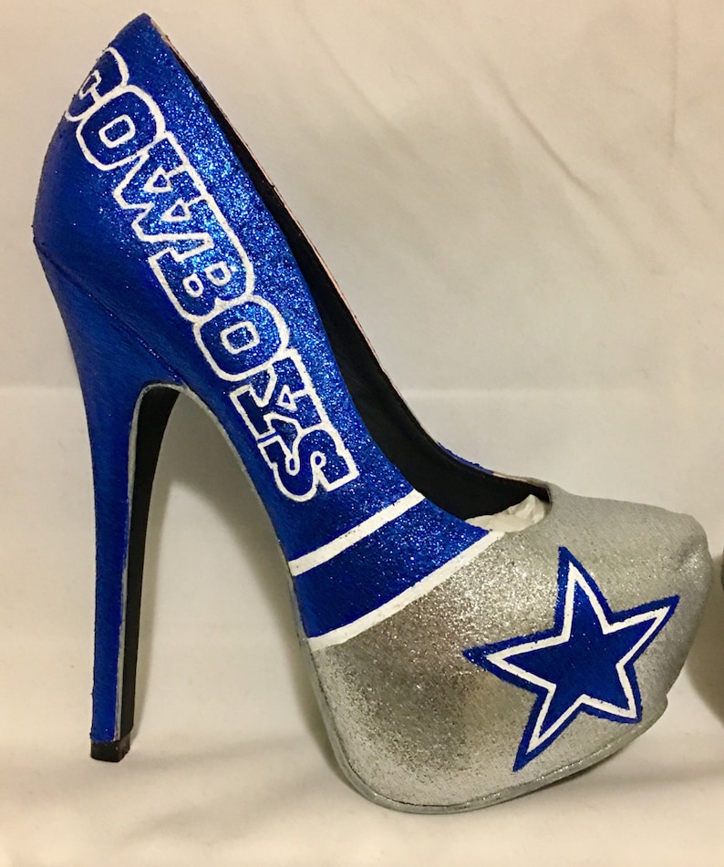 Dallas Cowboys Glitter heel | Etsy