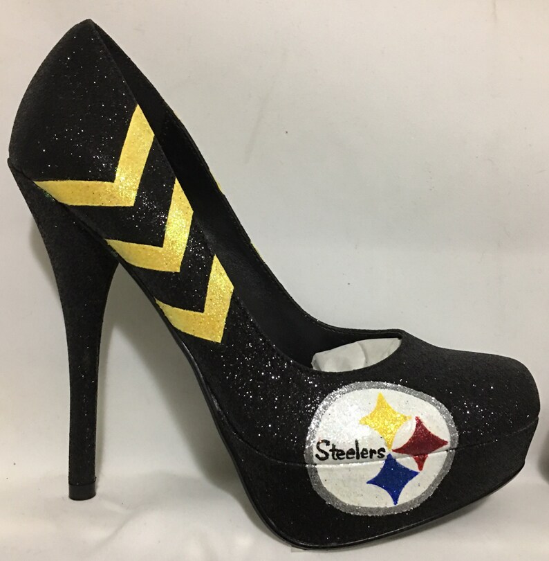 Pittsburgh Steelers Glitter heels | Etsy