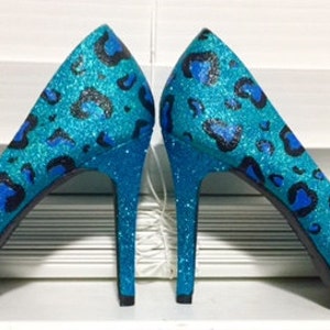blue cheetah print heels