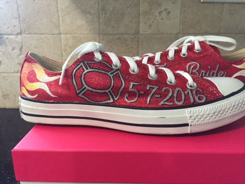 Fire Bride Glitter Converse Etsy