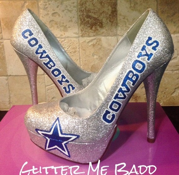 dallas cowboys glitter shoes