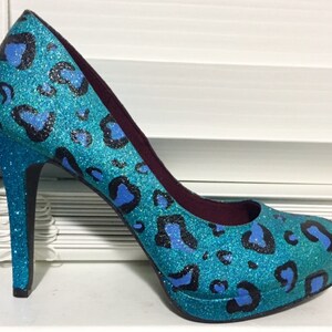 blue cheetah print heels