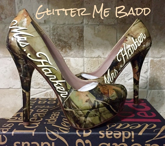 camo high heels for wedding