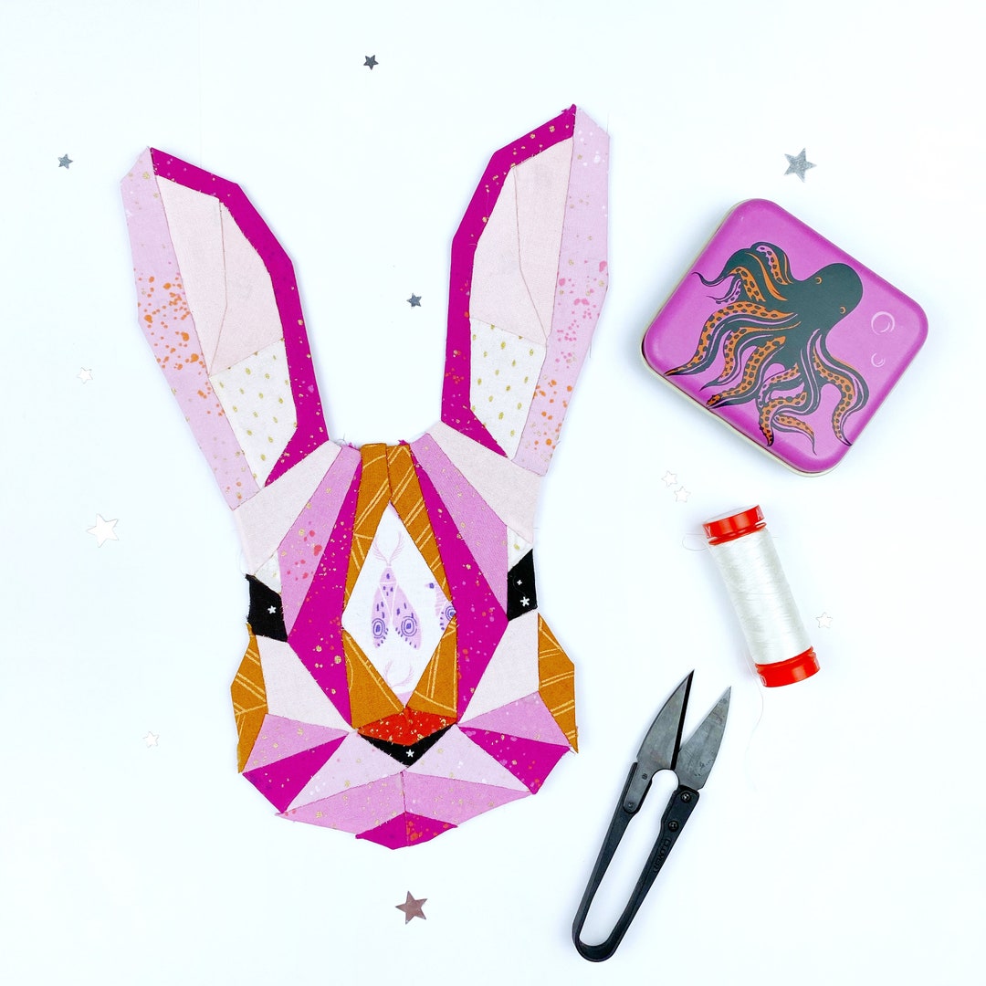 Paper Pieced Rabbit Pattern Bunny Hops Quilt Block Pattern β English Paper Piecing (PDF) - Etsy