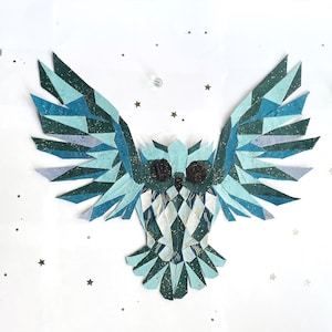 Owl in Flight English paper piecing PDF pattern